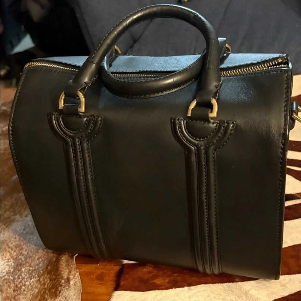Kate Spade Black Leather Duffel Bag